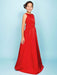 Flower Girl Dresses Red Jewel Neck Satin Fabric Sleeveless Floor Length A Line Beaded Kids Party Dresses