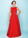 Flower Girl Dresses Red Jewel Neck Satin Fabric Sleeveless Floor Length A Line Beaded Kids Party Dresses
