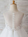 Flower Girl Dresses Jewel Neck Lace Sleeveless Knee-Length Princess Silhouette Beaded Kids Social Party Dresses