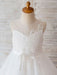 Flower Girl Dresses Jewel Neck Lace Sleeveless Knee-Length Princess Silhouette Beaded Kids Social Party Dresses