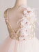 Flower Girl Dresses Jewel Neck Tulle Sleeveless Knee Length Princess Silhouette Flowers Kids Social Party Dresses