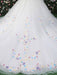 Flowers Quinceanera Dresses White Luxury Off The Shoulder Rhinestones Beading Short Sleeve Women's Pageant Dresses With Train