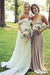 Flowy Off the Shoulder Chiffon Beach Simple Long Pleated Wedding Dress - Wedding Dresses