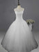 Glamorous Lace Ball Gown Tulle Wedding Dresses - Pure White / Floor Length - wedding dresses