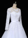 Glamorous Long Sleeves Lace Applique Tulle Wedding Dresses - wedding dresses