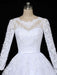 Glamorous Long Sleeves Lace Applique Tulle Wedding Dresses - wedding dresses