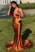 Glamous Halter Sleeveless Floor Length Mermaid Prom Dresses - Prom Dresses