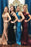 Glitter Sexy Mermaid Prom Sweep Train Sequined Long Bridesmaid Dress - Prom Dresses