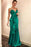 Glorious Fabulous Elegant Spaghetti Strap Hunter Prom Dress with Ruffles Elegant V Neck Evening Dresses - Prom Dresses