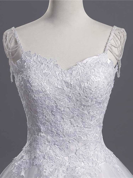 Cheap Boho Vintage A Line Lace Wedding Dress 2020 - Bridelily
