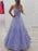 Gorgeous Lilac Lace Floral Long Prom Dresses, Lavender Lace Formal Evening Dresses with 3D Flowers 