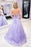 Gorgeous Lilac Lace Floral Long Prom Dresses, Lavender Lace Formal Evening Dresses with 3D Flowers 