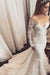 Gorgeous Mermaid Illusion Long Sleeves Tulle Appliques Beach Wedding Dress - Wedding Dresses