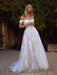 Gorgeous Open Back Appliques Tulle A-line Wedding Dresses - wedding dresses