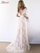 Gorgeous V-Neck Cap Sleeves Lace Wedding Dresses - wedding dresses