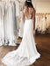 Gorgeous V-neck Lace Backless Mermaid Wedding Dresses - wedding dresses