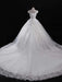 Gorgeous V-Neck Lace Tulle Ball Gown Ruffles Wedding Dresses - wedding dresses