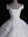 Gorgeous V-Neck Lace Tulle Ball Gown Ruffles Wedding Dresses - wedding dresses