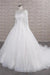 Graceful Appliques Long Sleeve A-line Wedding Dress - Wedding Dresses
