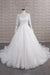 Graceful Appliques Long Sleeve A-line Wedding Dress - Wedding Dresses