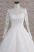 Graceful Appliques Long Sleeve A-line Wedding Dress - Wedding Dresses
