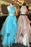 Graceful Attractive A-line Two Piece Peach Pink Jewel Sleeveless Open Back Floor-length Prom Dress - Prom Dresses