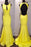 Graceful Eye-catching Modest Elegant Yellow Scoop Open Back Sweep Train Mermaid Prom Gown Formal Dresses - Prom Dresses