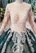 Graceful Fabulous Latest Green Sleeves Ball Lace Dress with Appliques Long Prom Gown - Prom Dresses