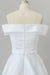 Graceful Off Shoulder Satin Ball Gown Wedding Dress - Wedding Dresses