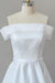 Graceful Off Shoulder Satin Ball Gown Wedding Dress - Wedding Dresses