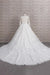 Graceful V-neck Long Sleeve Appliques Wedding Dress - Wedding Dresses