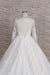 Graceful V-neck Long Sleeve Appliques Wedding Dress - Wedding Dresses