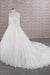 Graceful V-neck Long Sleeve Appliques Wedding Dress - Wedding Dresses