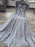 Grey Tulle Sweetheart Neck Lace Floral Long Prom Dresses, Grey Lace Floral Formal Dresses, Grey Evening Dresses