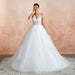 Halter Open Back Appliques Tulle Wedding Dress - Wedding Dresses