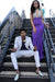 High Collar Sleeveless Floor Length Open Back Prom Dresses - Prom Dresses