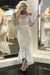 High Low Long Sleeves Mermaid Off the Shoulder Lace Wedding Dress - Wedding Dresses