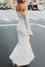 High Low Long Sleeves Mermaid Off the Shoulder Lace Wedding Dress - Wedding Dresses