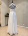 High Neck Chiffon A-Line Wedding Dresses Lace Button - wedding dresses