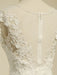High Qulity Lace  Mermaid Wedding Dress Illusion Chaple Train Ivory Beading Bridal Gown