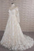 Illusion Long Sleeve Applqiues Tulle Wedding Dress - Wedding Dresses