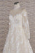 Illusion Long Sleeve Applqiues Tulle Wedding Dress - Wedding Dresses