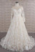 Illusion Long Sleeve Applqiues Tulle Wedding Dress - Wedding Dresses