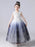 Ink Blue Flower Girl Dresses Jewel Neck Sleeveless Sequins Kids Social Party Dresses Princess Dress