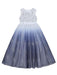 Ink Blue Flower Girl Dresses Jewel Neck Sleeveless Sequins Kids Social Party Dresses Princess Dress