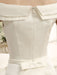 Ivory A-Line Sweep Bridal Wedding Dress with Off-The-Shoulder Ruffles misshow