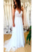 Ivory Backless Spaghetti Straps Tulle Beach Lace Applique Wedding Dress - Wedding Dresses