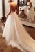 Ivory Backless Spaghetti Straps Tulle Beach Lace Applique Wedding Dress - Wedding Dresses