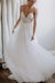 Ivory Backless Spaghetti Straps Tulle Beach Lace Applique Wedding Dress - Wedding Dresses