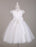 Flower Girl Dress Ivory Lace Cap Sleeves Tutu Dress Bateau Knee Length Short Kids Party Dresses